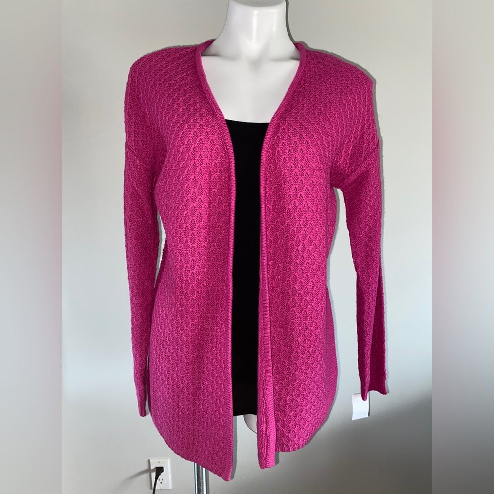 Love by Design Magenta knit cardigan sweater in size M